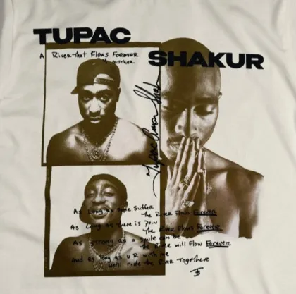 Tupac T-Shirt – River That Flows Forever | Größe M