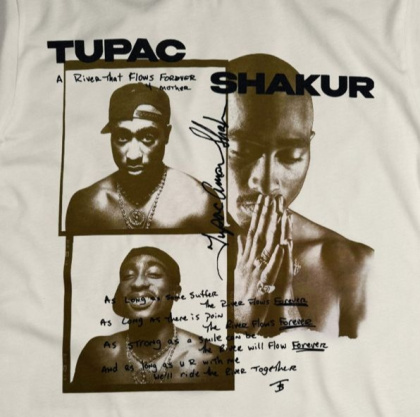 Tupac T-Shirt – River That Flows Forever | Größe XL