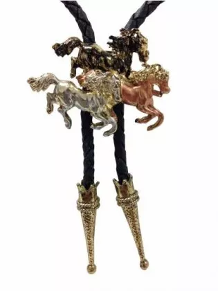Bolokrawatte Pferde Trio