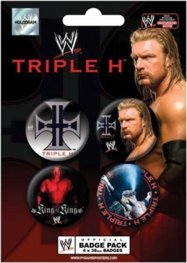 Button Pack - WWE - Triple H - offiziell lizensiert
