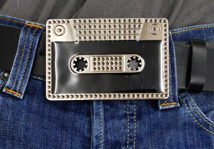 Gürtelschnalle Kassette | Metall Buckle im Kassetten-Design