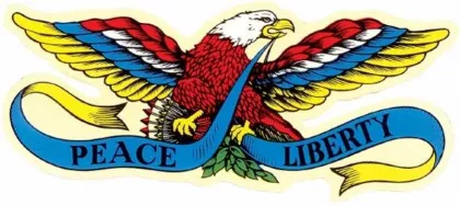 Aufkleber Peace & Liberty