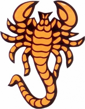 Aufkleber Skorpion Orange