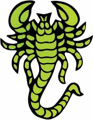 Aufkleber Skorpion Grün