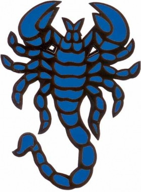 Aufkleber Skorpion Blau