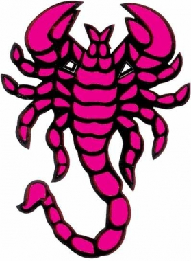 Sticker Pink scorpion