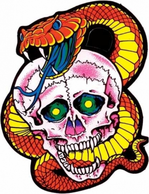 Sticker Skull & Snake