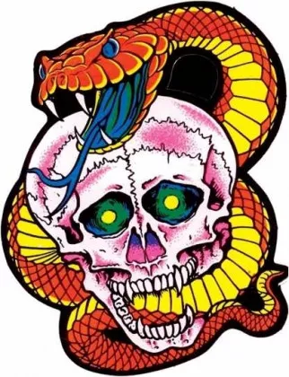 Aufkleber Skull & Snake