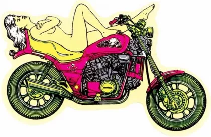 Aufkleber Biker Girl