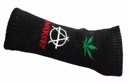 Armstulpen mit Anarchie Weed-Muster