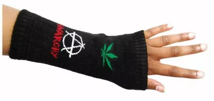 Arm sleeves with Anarchy Weed pattern