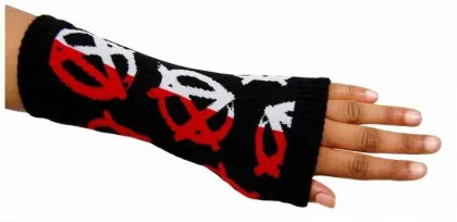 Armstulpen mit Anarchie-Muster
