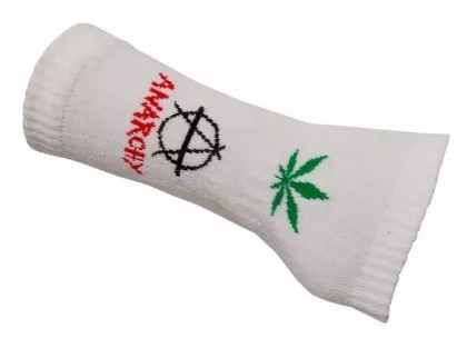 Armstulpen mit Anarchie Weed-Muster