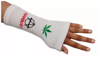 Armstulpen mit Anarchie Weed-Muster