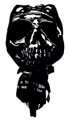 Bandana Kopftuch Schwarz mit Totenkopf