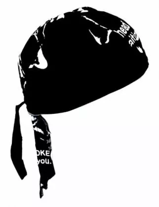 Bandana Kopftuch Schwarz mit Totenkopf