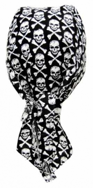 Bandana Kopftuch Totenköpfe mit Knochen