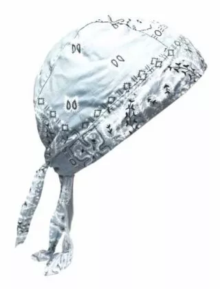 Bandana Kopftuch Hellgrau Paisley