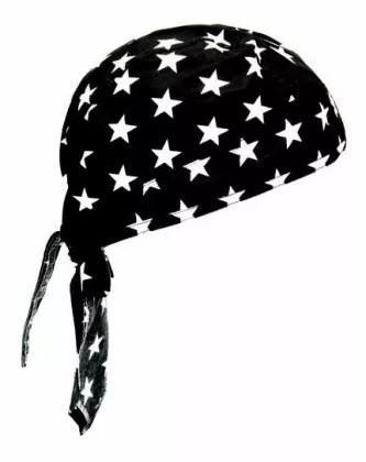Bandana Kopftuch Schwarz Sterne