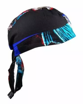 Bandana Kopftuch Adler Schwarz Blau