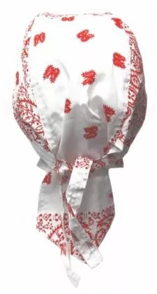 Bandana Kopftuch Weiß Rot Paisley