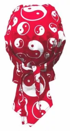 Bandana Cap Yin Yang Red