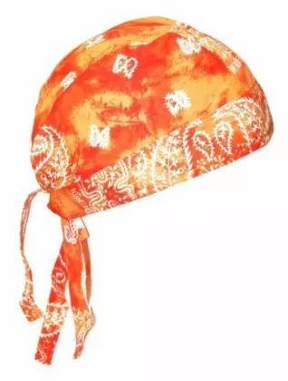 Bandana Kopftuch Paisley Orange Batik