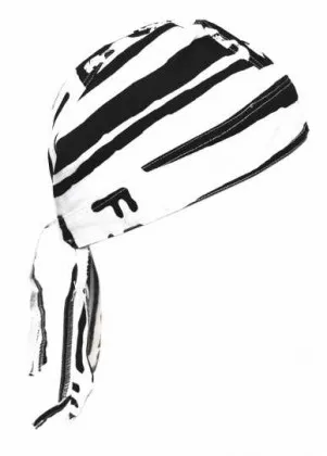Bandana Kopftuch Schwarz und Weiße Streifen