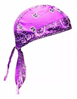 Bandana Lila Weiß Paisley Kopftuch
