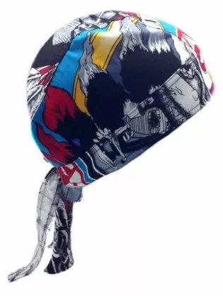 Bandana Cap Red Indian & Bike