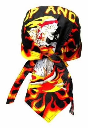 Bandana Cap Skull on Fire