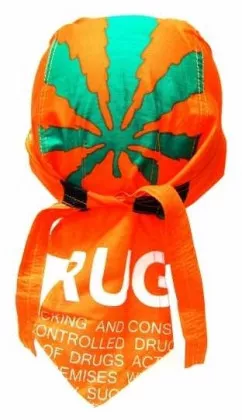 Bandana Cap Orange Cannabis