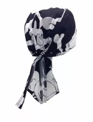 Bandana Kopftuch Schwarz mit großem Totenkopf