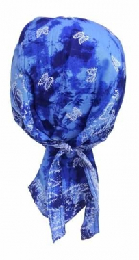 Bandana Kopftuch Blaues Batik Paisley