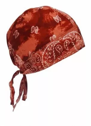 Bandana Kopftuch Kupferfarbenes Batik Paisley