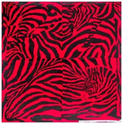 Biker Bandana Halstuch Zebra in Rot