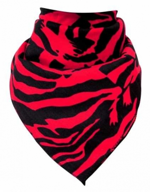 Rocker Bandana Zebra Design Red