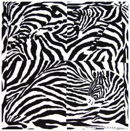 Stylish Bandana Head Wrap Scarf Zebra Pattern