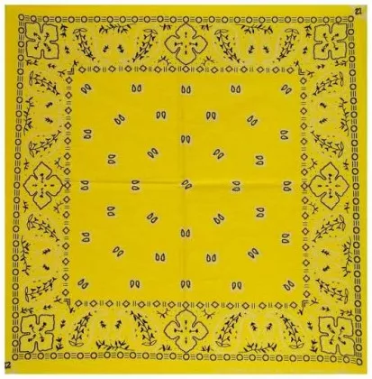 Trendy Bandana Halstuch Paisley Gelb