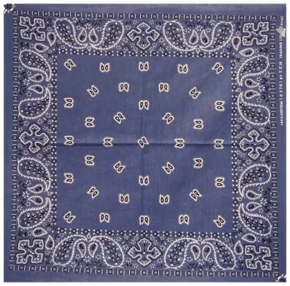 Bandana Halstuch Blau Paisley Muster