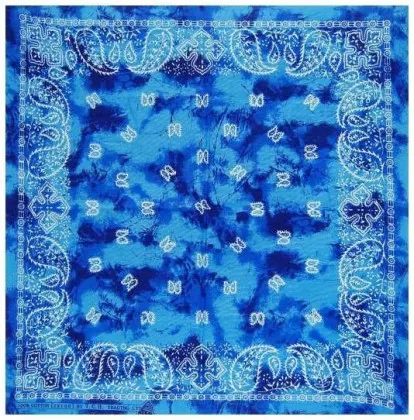 Trendy Bandana Halstuch Paisley Blau