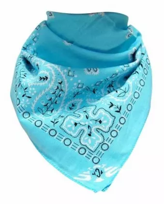 Bandana Head Wrap Scarf Paisley Turquoise