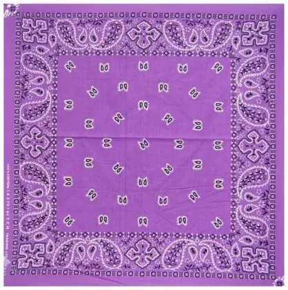 Biker Bandana Halstuch Paisley Muster Lavendel
