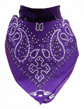 Stylish Bandana Head Wrap Scarf Paisley Purple