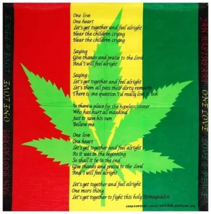 Bandana Halstuch Cannabis Rasta