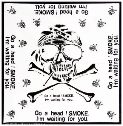 Bandana Halstuch Totenkopf Weiß