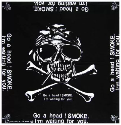 Cooles Bandana Halstuch Totenkopf Schwarz