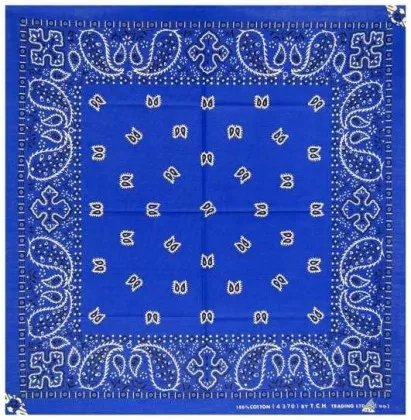 Bandana Halstuch Blau Paisley
