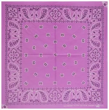 Trendy Biker Bandana Halstuch Paisley Lila