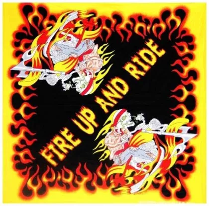 Bandana Halstuch Totenkopf Feuer